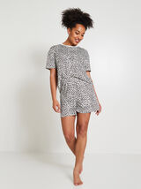 Short de pyjama léopard femme