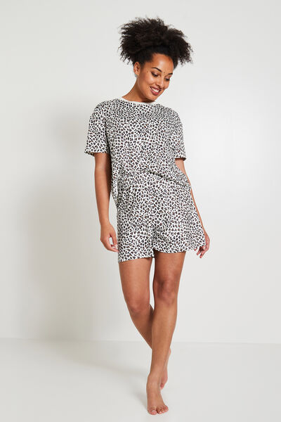 Short de pyjama léopard femme