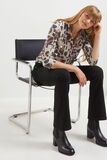 T-shirt col chemise imprimé