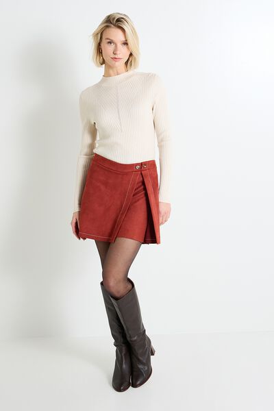 Jupe short suédine femme