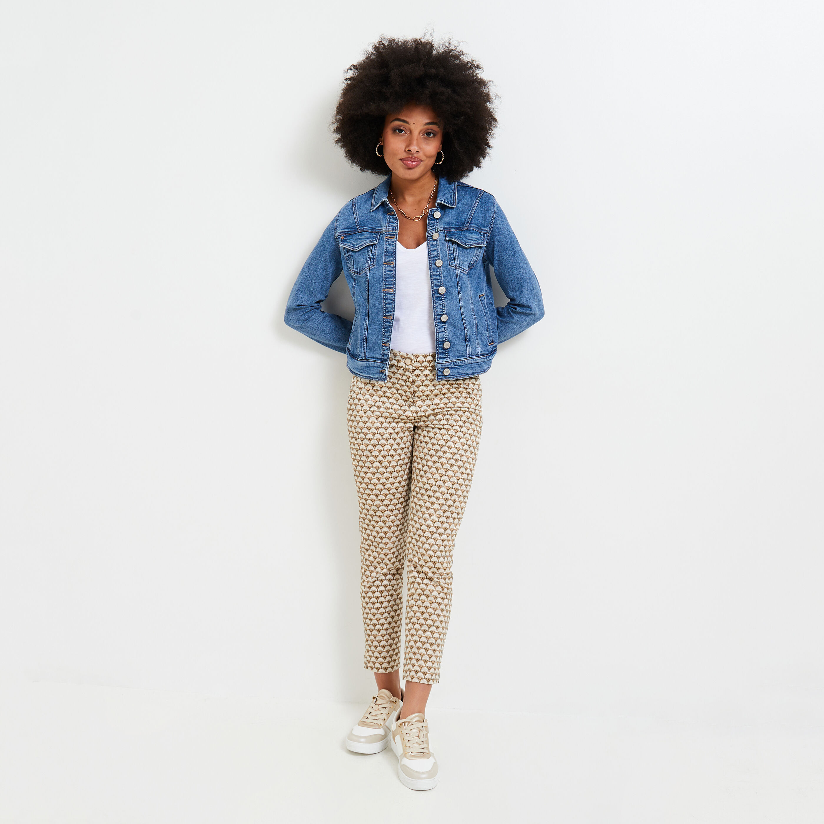 Pantalon imprimé femme sale