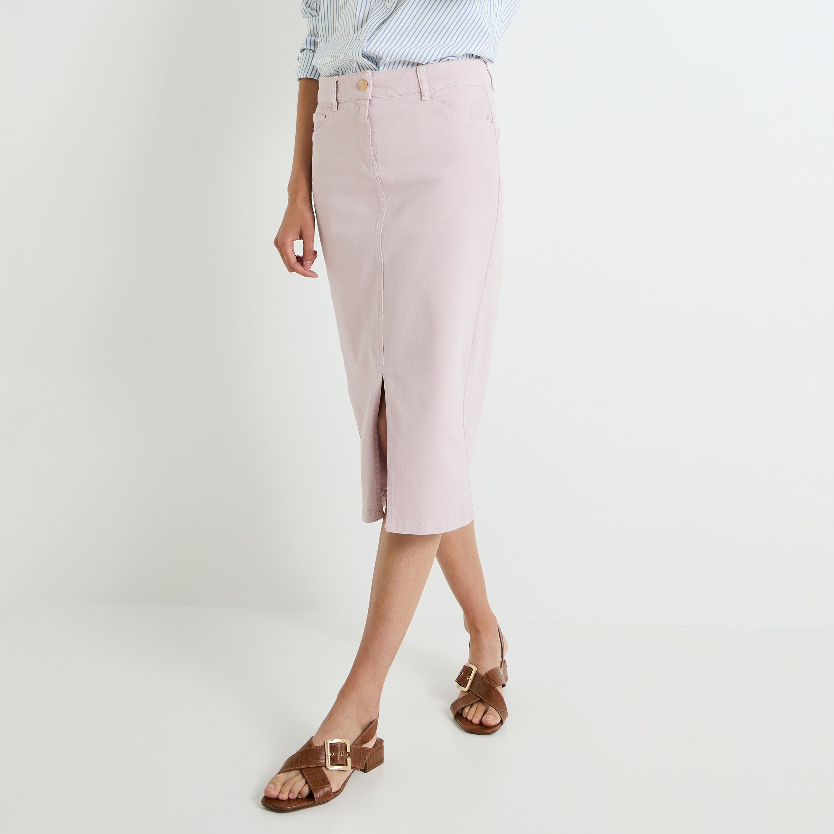 Jupe longue rose pale top