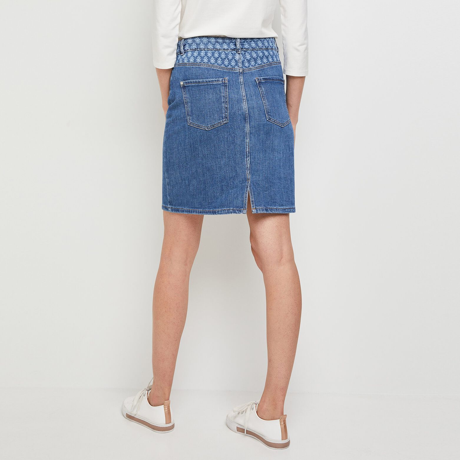 Jupe jean droite femme