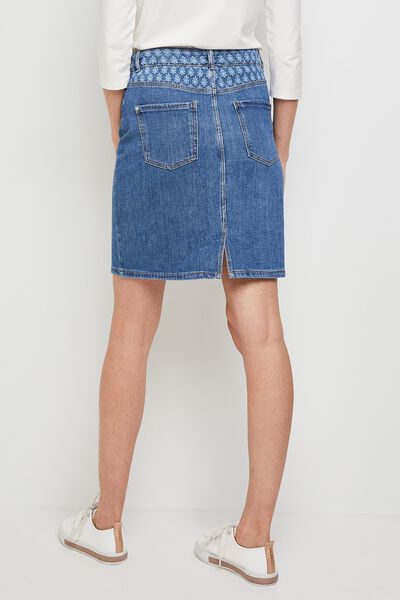 Jupe jean droite femme