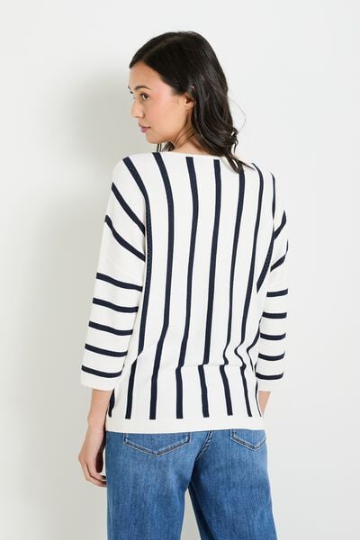 Pull col V femme