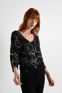 T-shirt col V femme