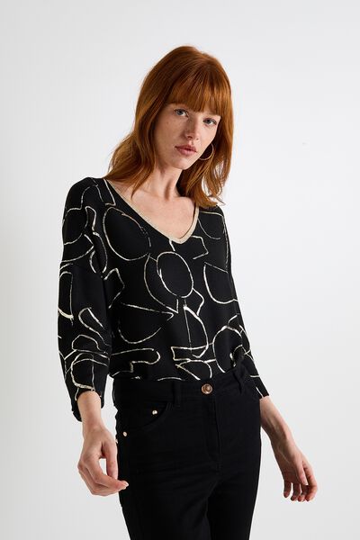 T-shirt col V femme