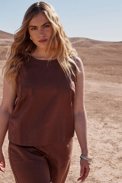 Top sans manches femme