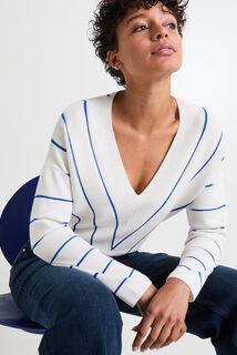 Pull à rayures femme