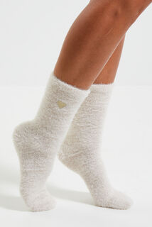 Lot de 2 paires de chaussettes fluffy