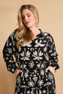 Chemise fluide imprimée femme