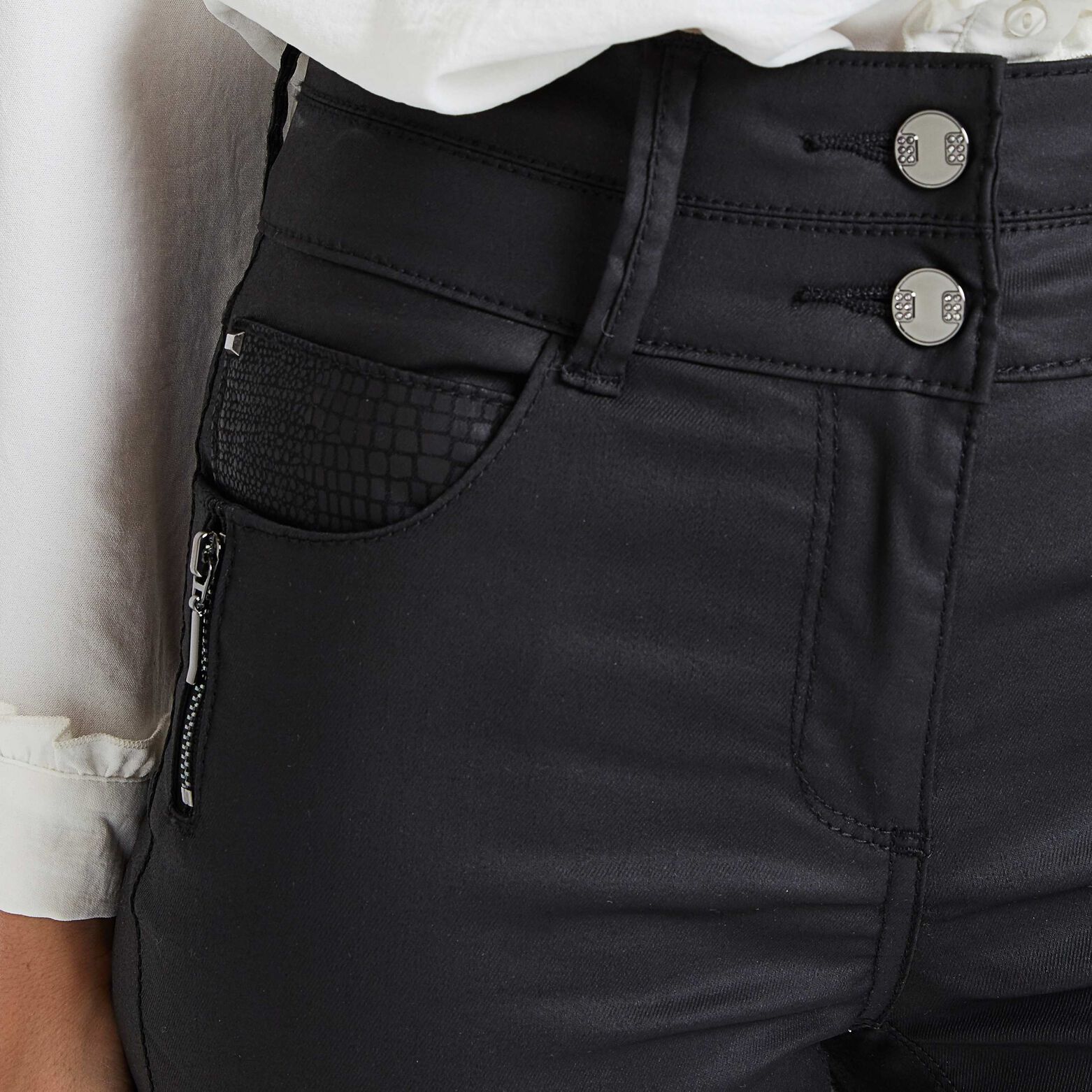 Jean slim MEMPHIS enduit femme