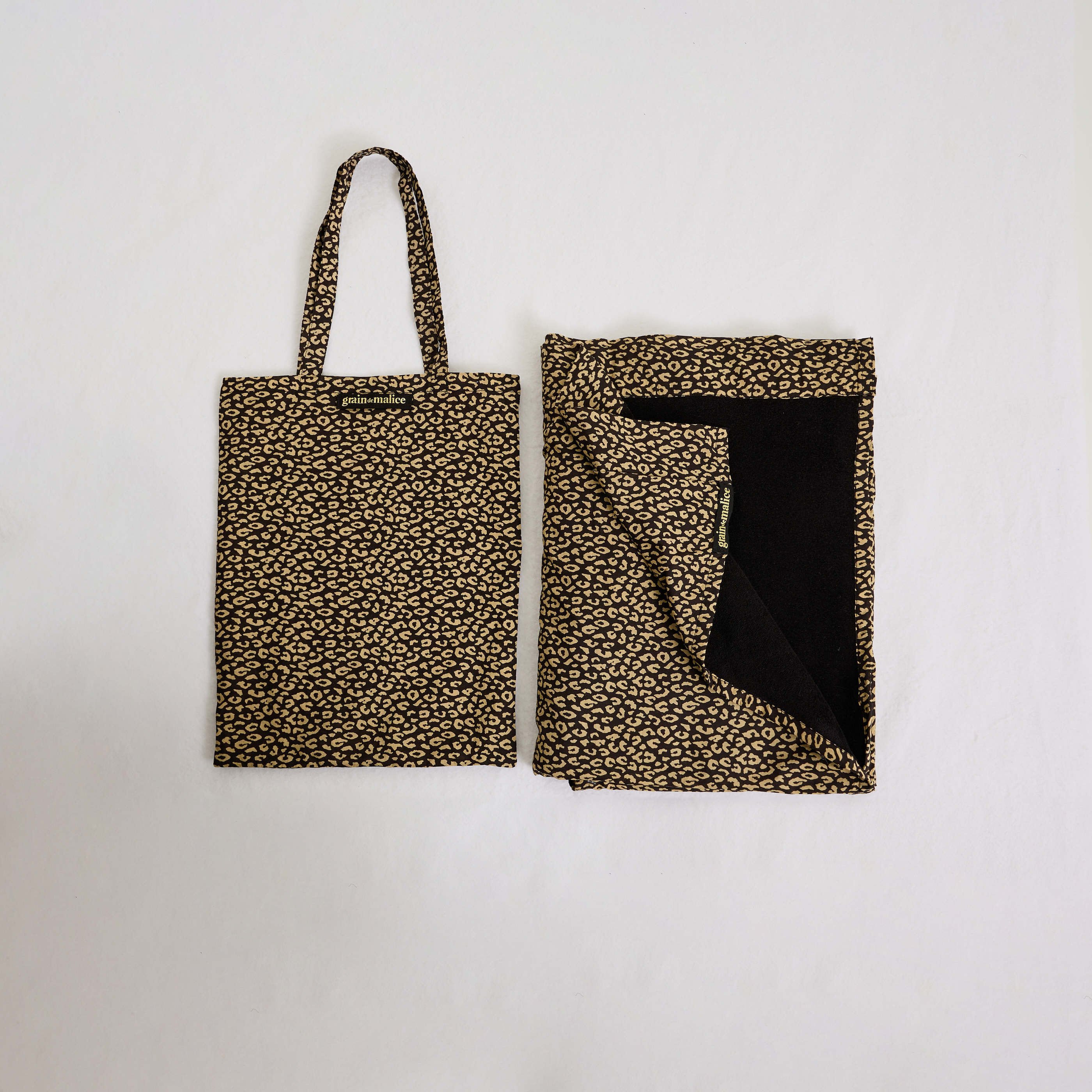 Serviette de plage coton imprim&eacute; l&eacute;opard