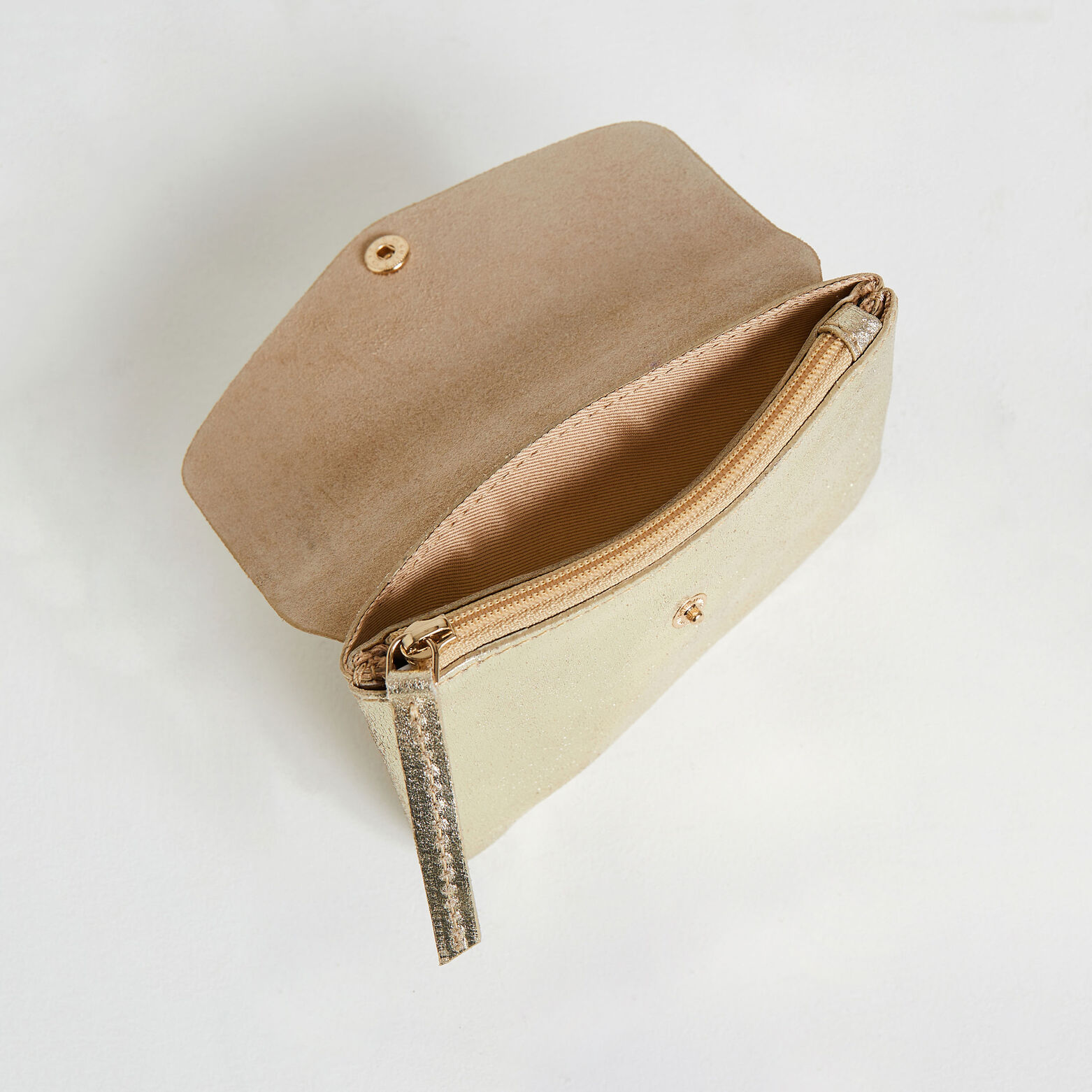 Porte monnaie croûte de cuir femme