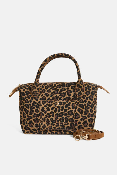 Sac bandoulière imprimé léopard femme