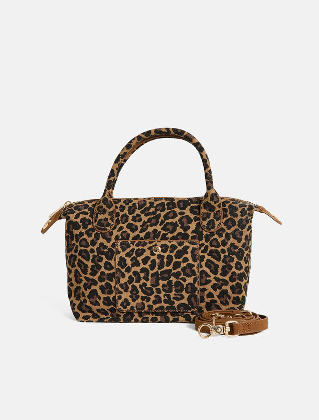 Sac bandoulière imprimé léopard femme