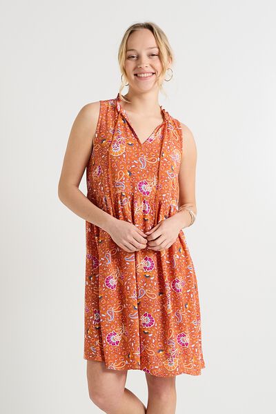 Robe courte imprimée femme