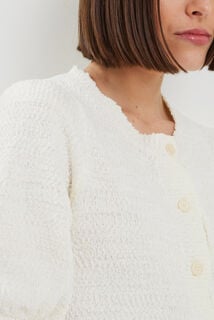 Gilet maille gauffrée femme