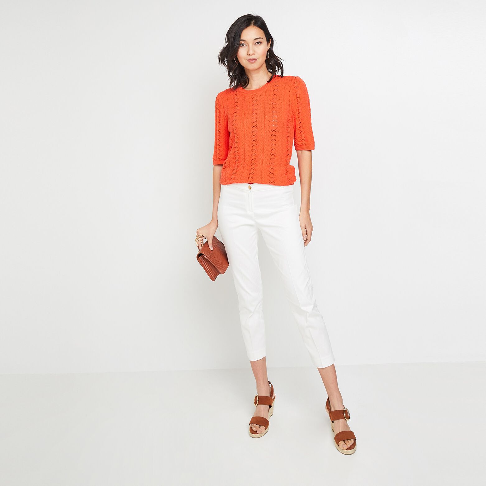 Pantalon raccourci femme