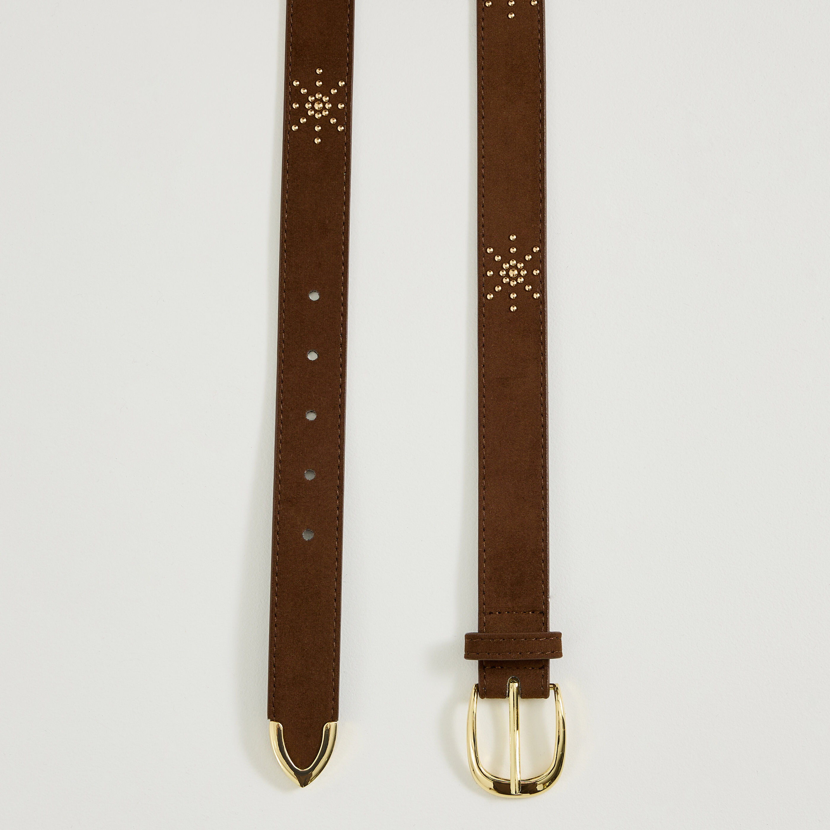 Ceinture motif &eacute;toile avec studs femme