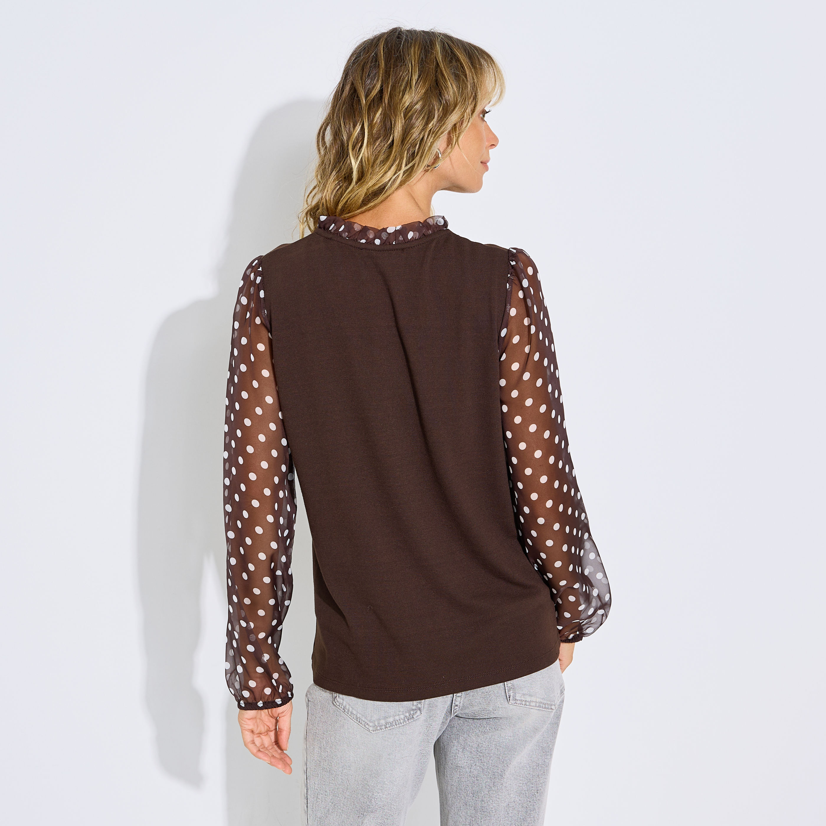 T-shirt manche voile femme