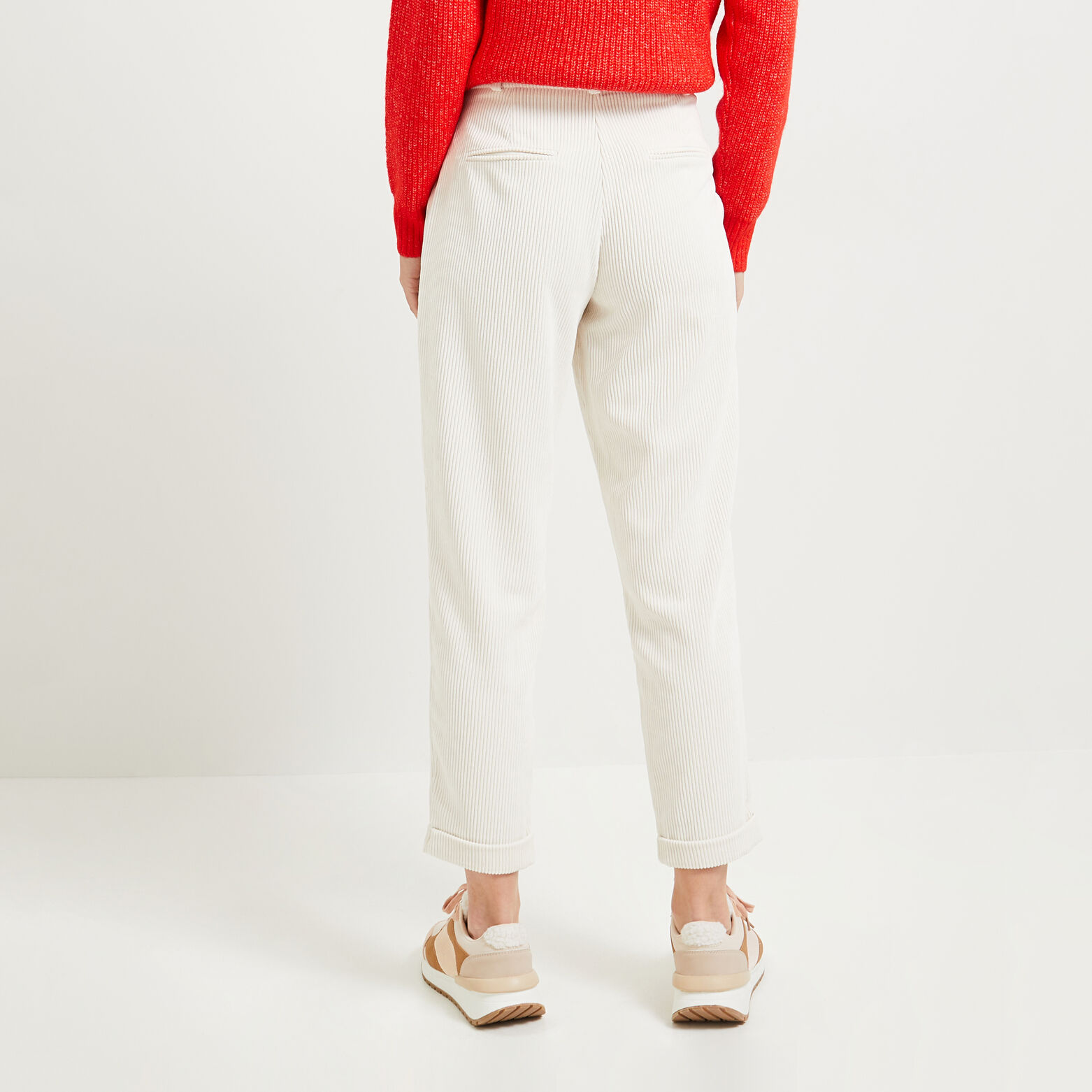 Pantalon velours cotelé femme