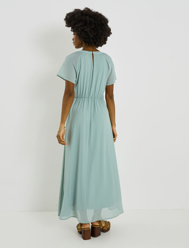 Robe longue unie habill&eacute;e 