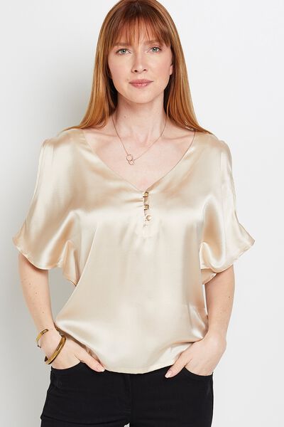 Blouse satinée femme