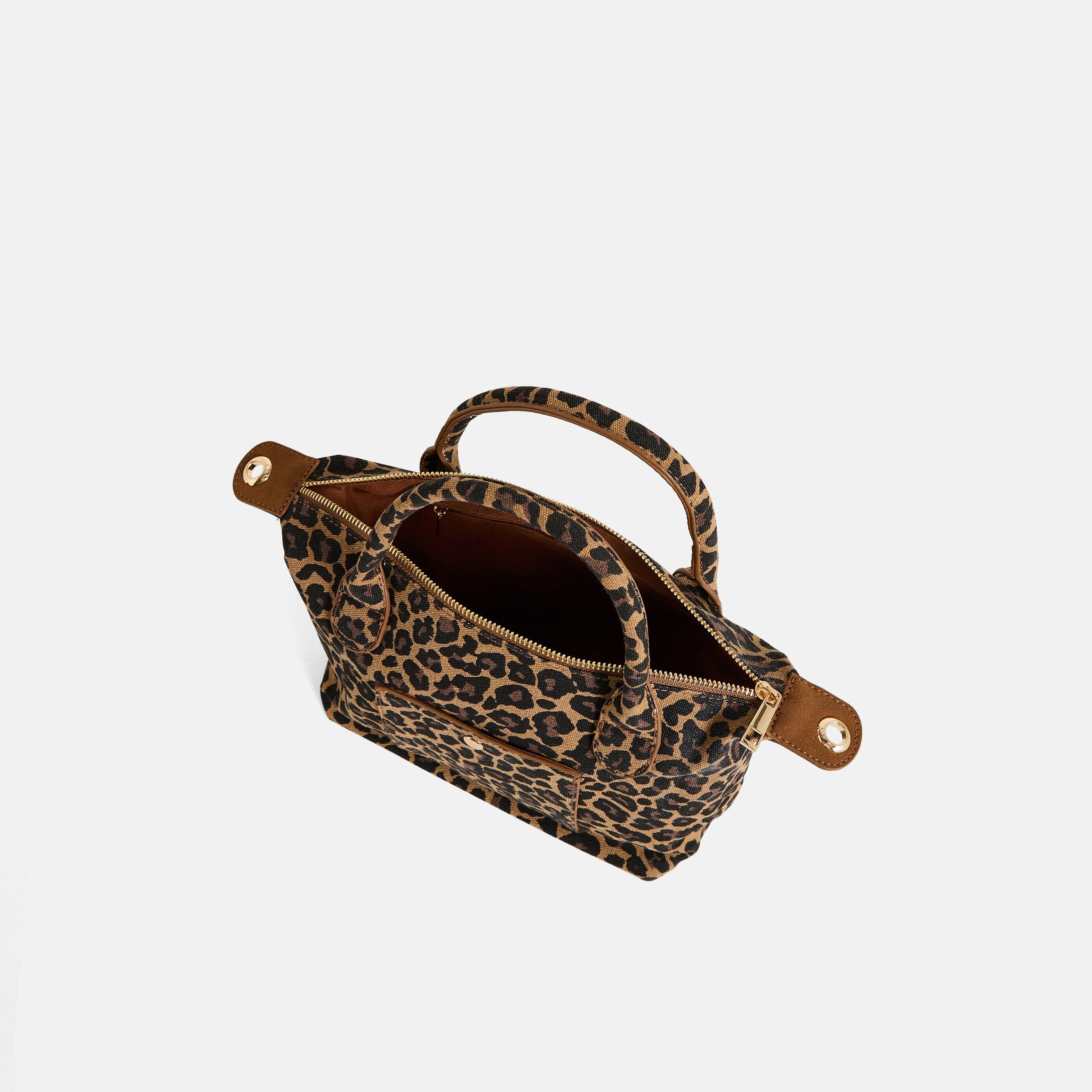 Sac bandouli&egrave;re imprim&eacute; l&eacute;opard femme