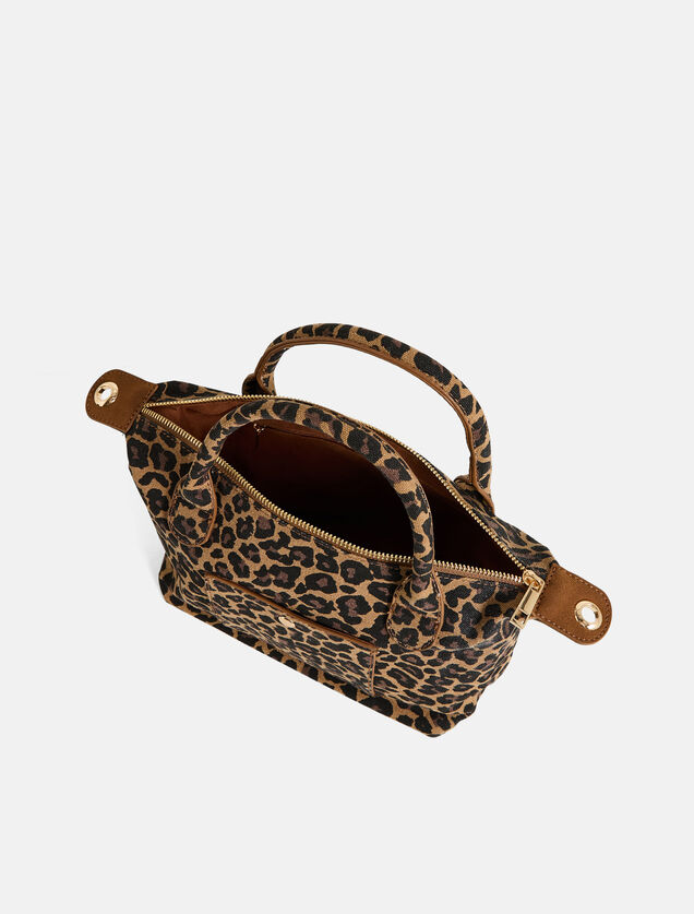 Sac bandoulière imprimé léopard femme