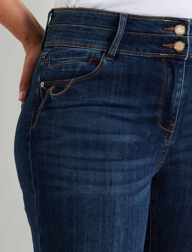 Jean raccourci taille haute HANOI femme