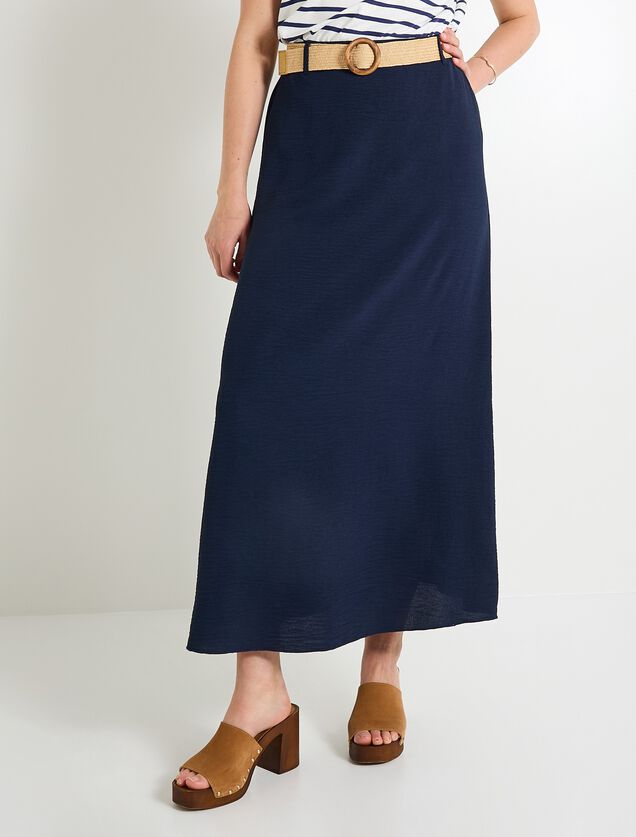 Jupe longue avec ceinture femme