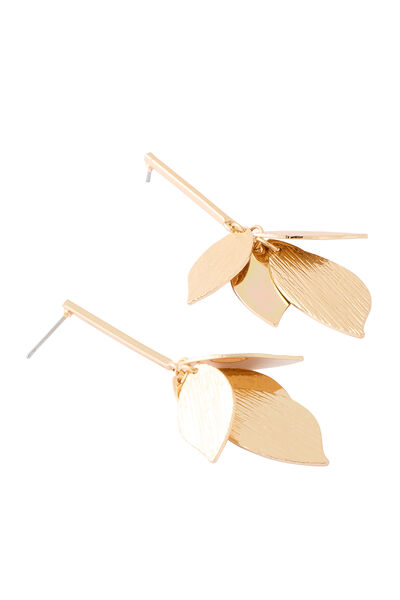 Boucles d'oreilles feuilles striées