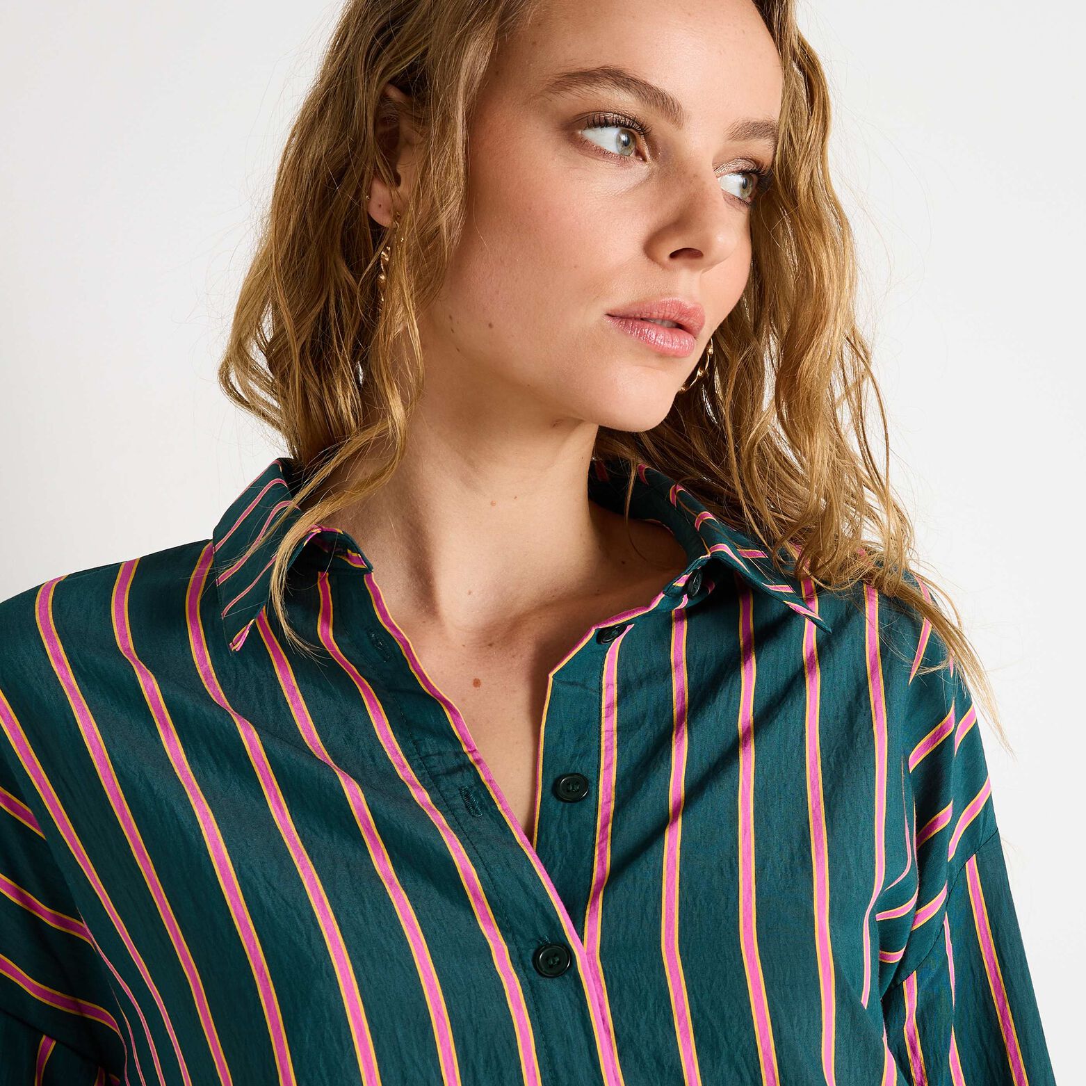 Chemise à rayures femme