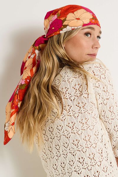 Foulard carré satiné femme
