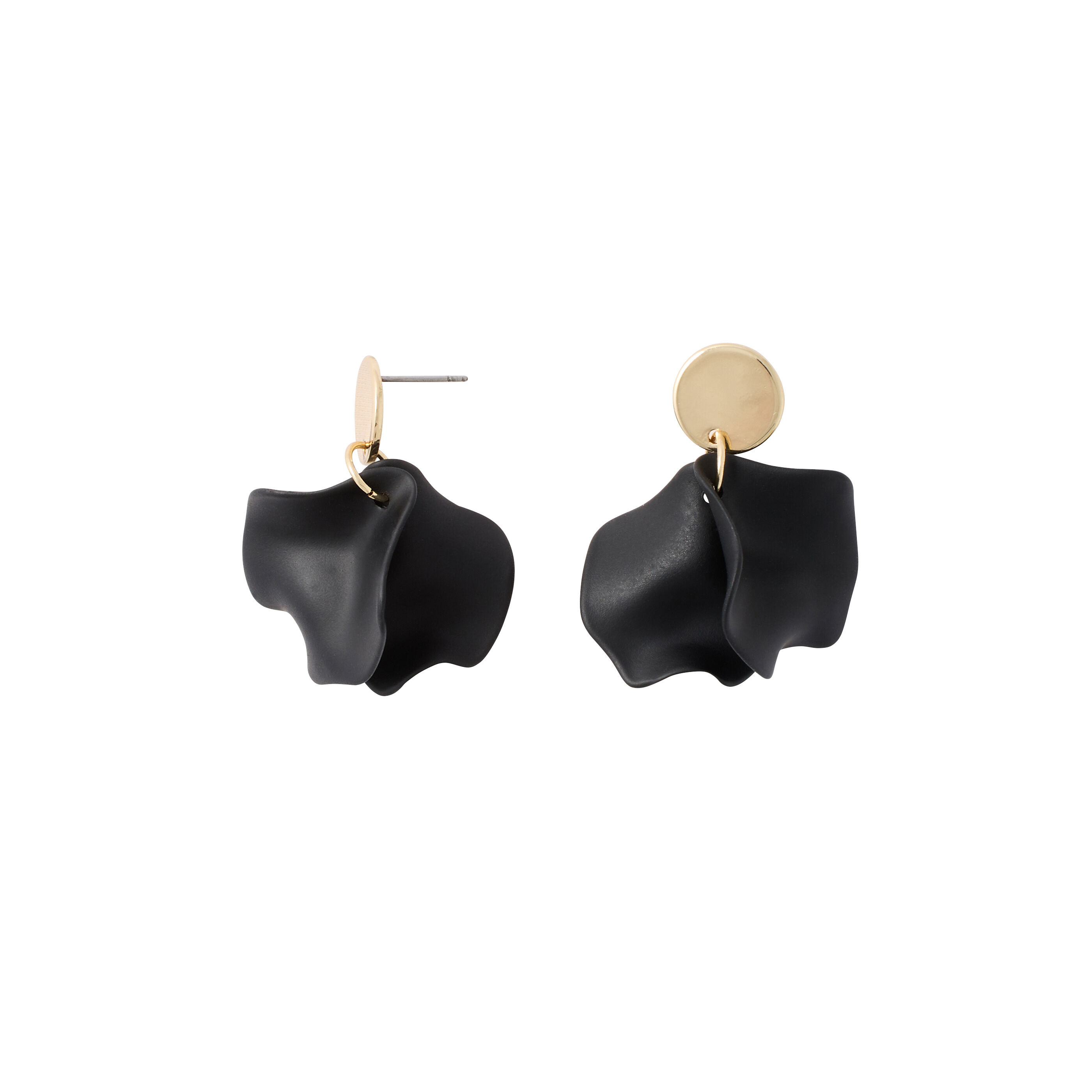 Boucles d'oreilles p&eacute;tales en coating