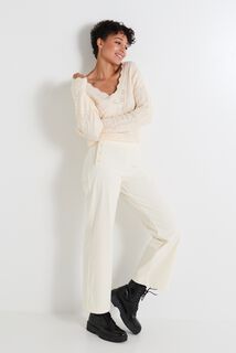 Pantalon à pont velours femme