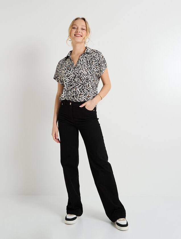 Chemise imprimé léopard femme
