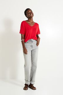 Pull manches courtes femme