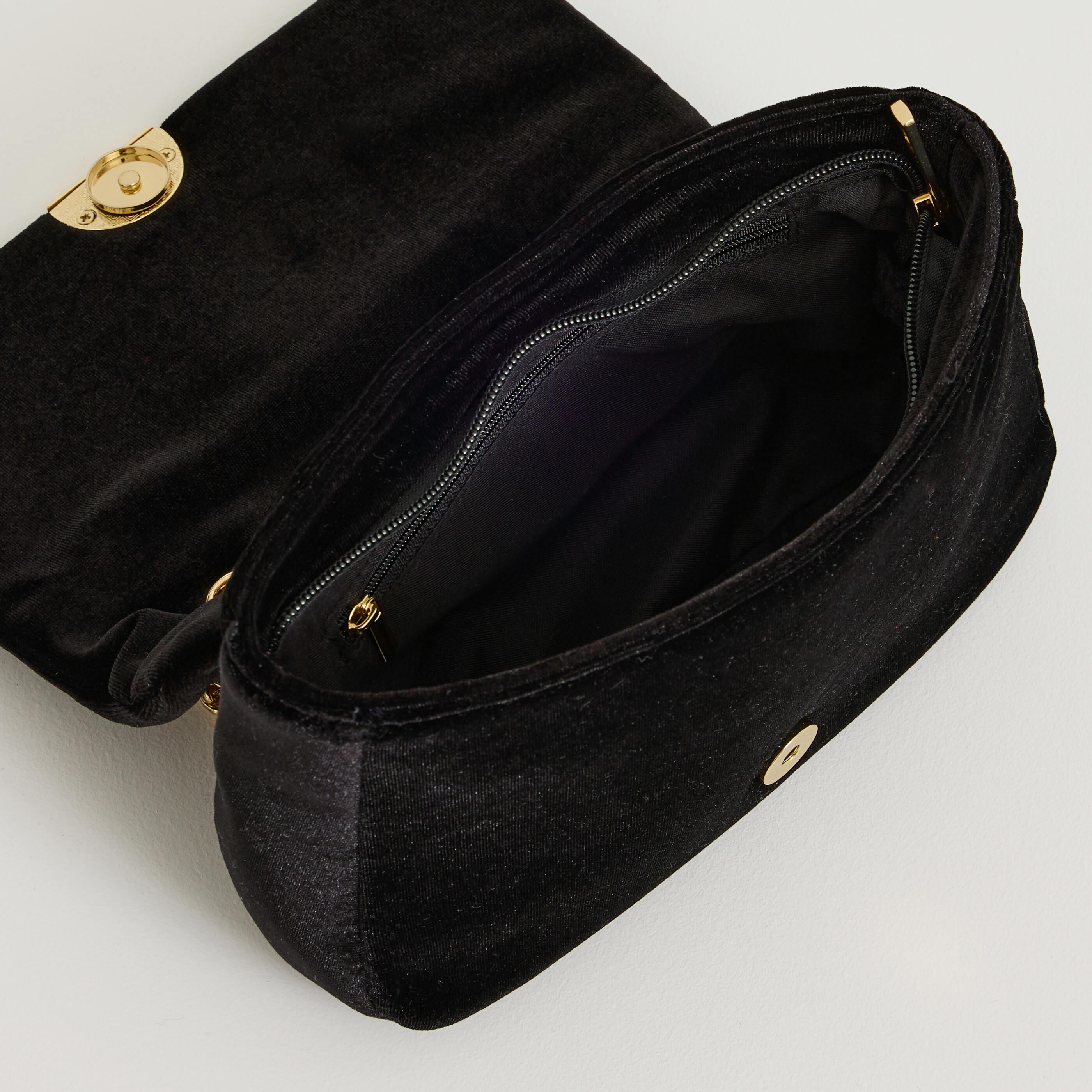 Sac en velours &agrave; rabat femme