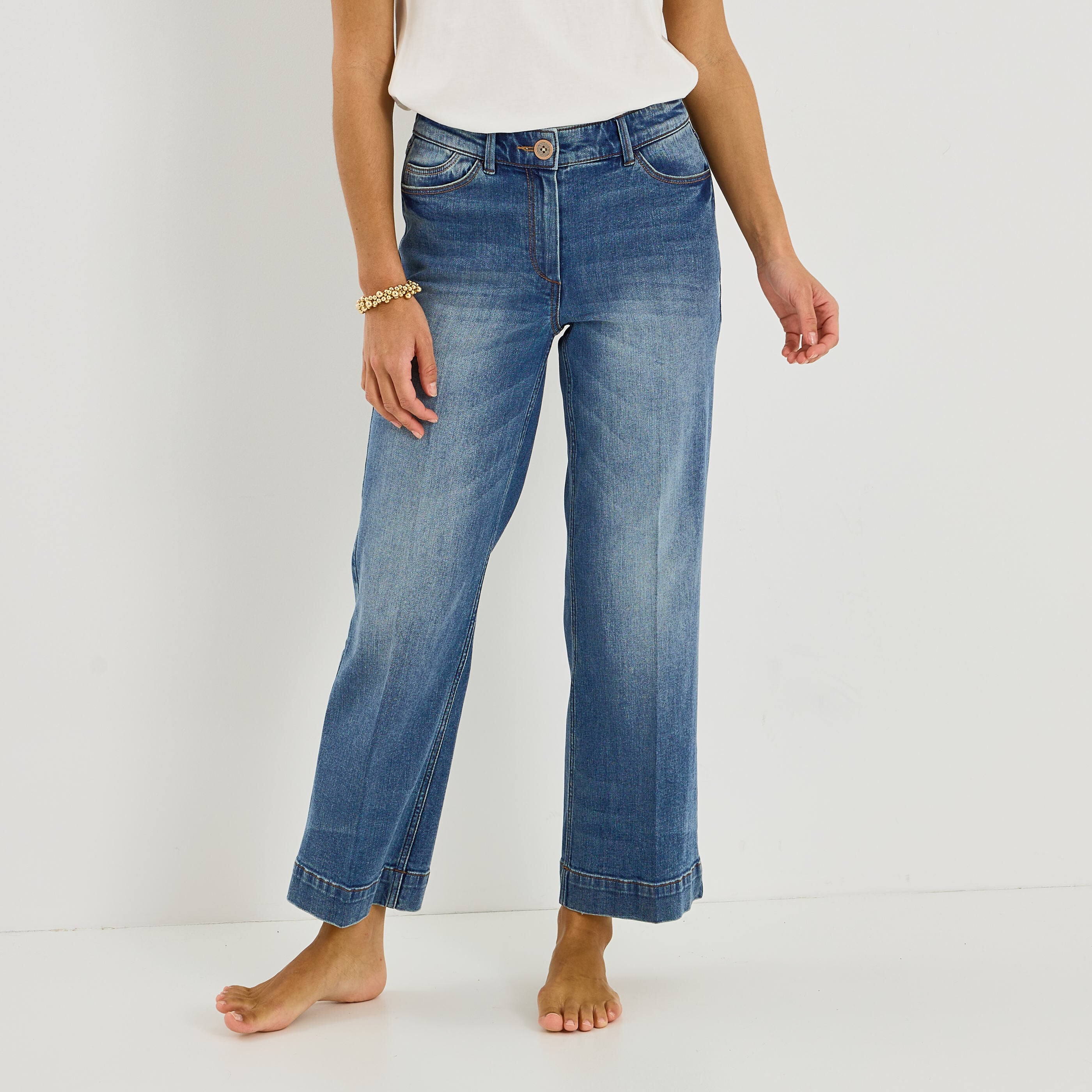 Jean flare raccourci KANSAS RF02 femme