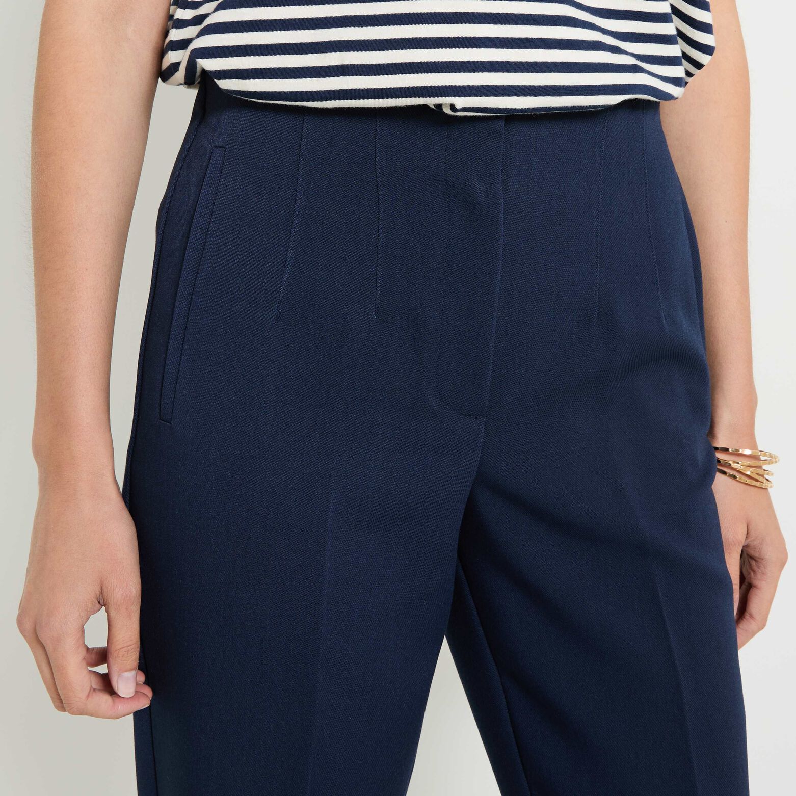 Pantalon taille haute femme