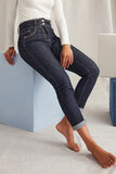 Jean raccourci taille haute femme