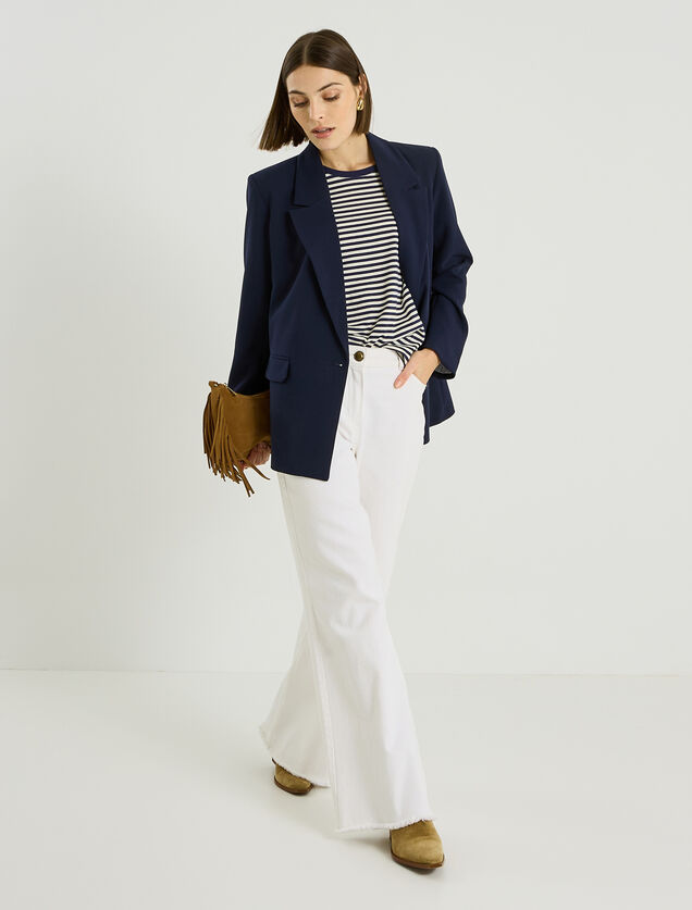 Blazer oversize uni femme