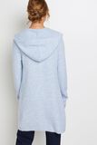 Gilet long à capuche femme