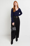 Pantalon large plissé femme