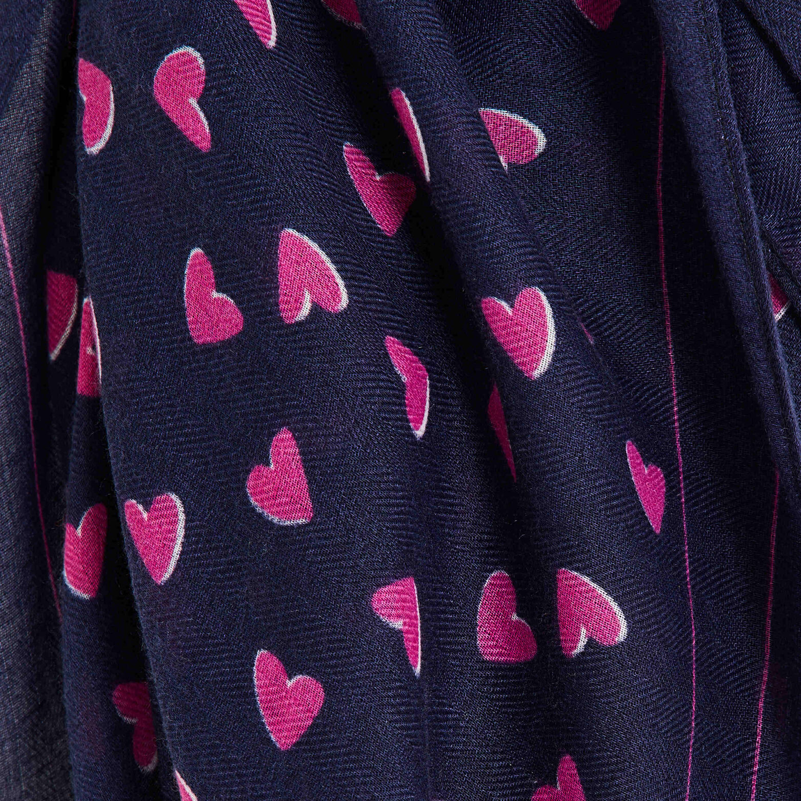 Foulard carré imprimé coeur 