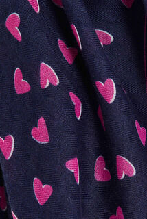 Foulard carré imprimé coeur 