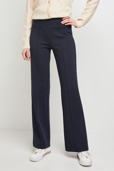 Pantalon en maille large femme