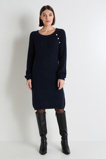Robe pull col rond femme